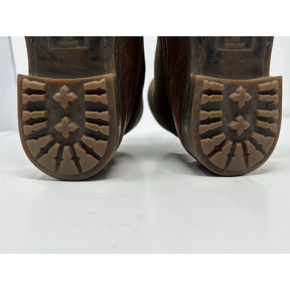 Bergdorf Goodman Ankle Boots Men's 9 Brown Leather Faux Fur Lined Lace Up - Picture 11 of 11